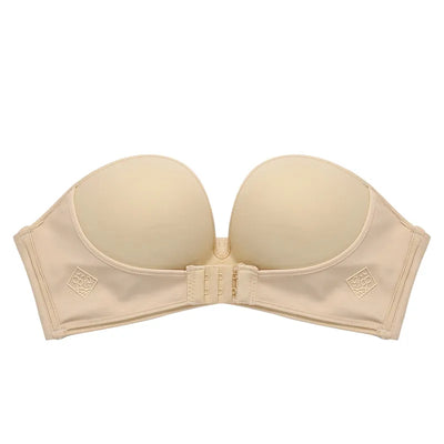 Front Closure Bras For Women Push Up Strapless Bra Seamless Brassiere Soft Underwear Female Sexy Invisible Lingerie Intimate