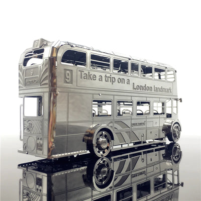 IRON STAR Stainless Sliver 3D Metal Puzzle kits London Bus Car Assemble Model I22207 2 sheets  DIY 3D Laser Cut Jigsaw Toy