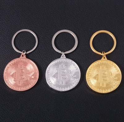 2023 Newest Bitcoin Keychain Music Band Keyring Pendant Women and Men Jewelry Collection Gift