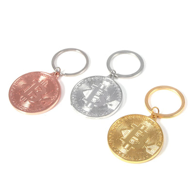 2023 Newest Bitcoin Keychain Music Band Keyring Pendant Women and Men Jewelry Collection Gift