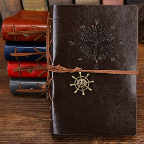 Retro Notebook Traveler Diary Vintage Soft Cover Spiral Replaceable Kraft Paper Inner Notebooks & Notepads Journal Supplies