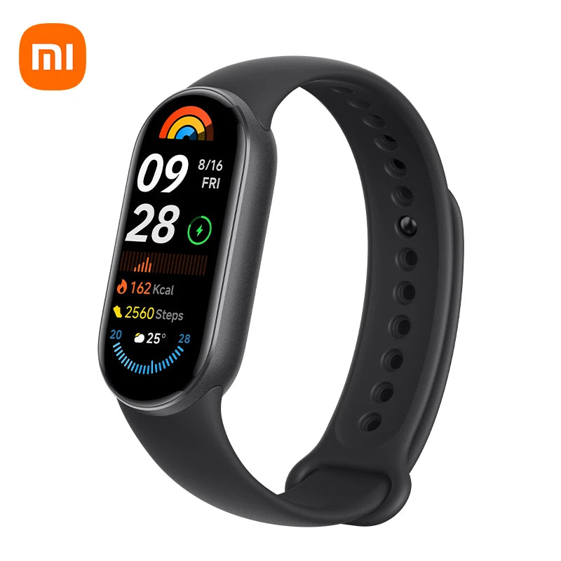 إصدار عالمي سريع الشحن من Xiaomi Smart Band 9 مقاس 1.62 بوصة AMOLED 150+ وضع رياضي عمر بطارية 21 يومًا * مراقبة النوم SpO2 * سوار