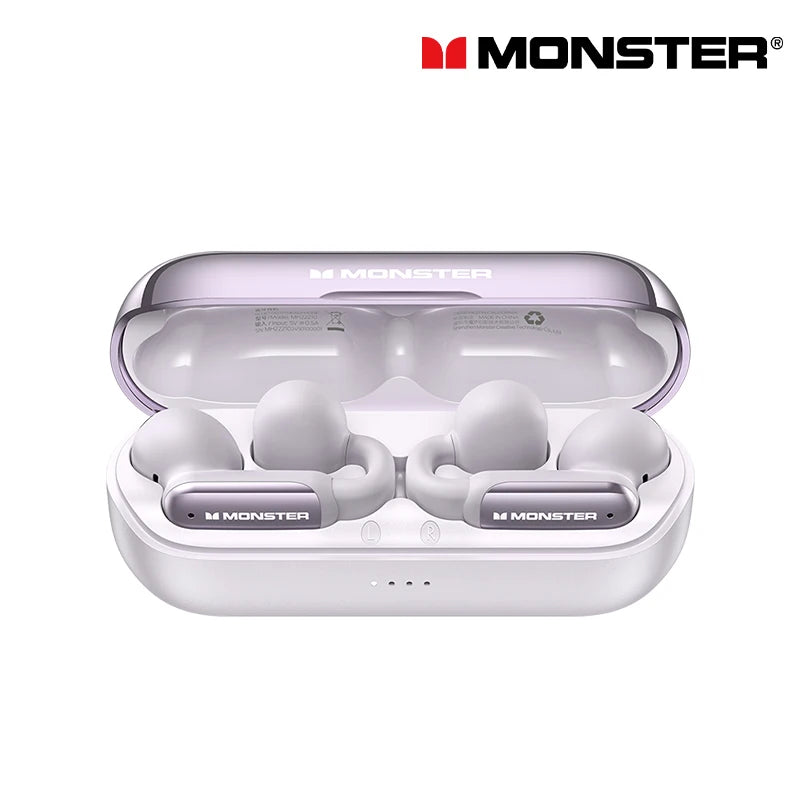 New Monster AC601 Wireless Bluetooth 5.4 Earphones ENC Call Noise Cancelling Gaming Earbuds 36H Long Standby Waterproof Headset