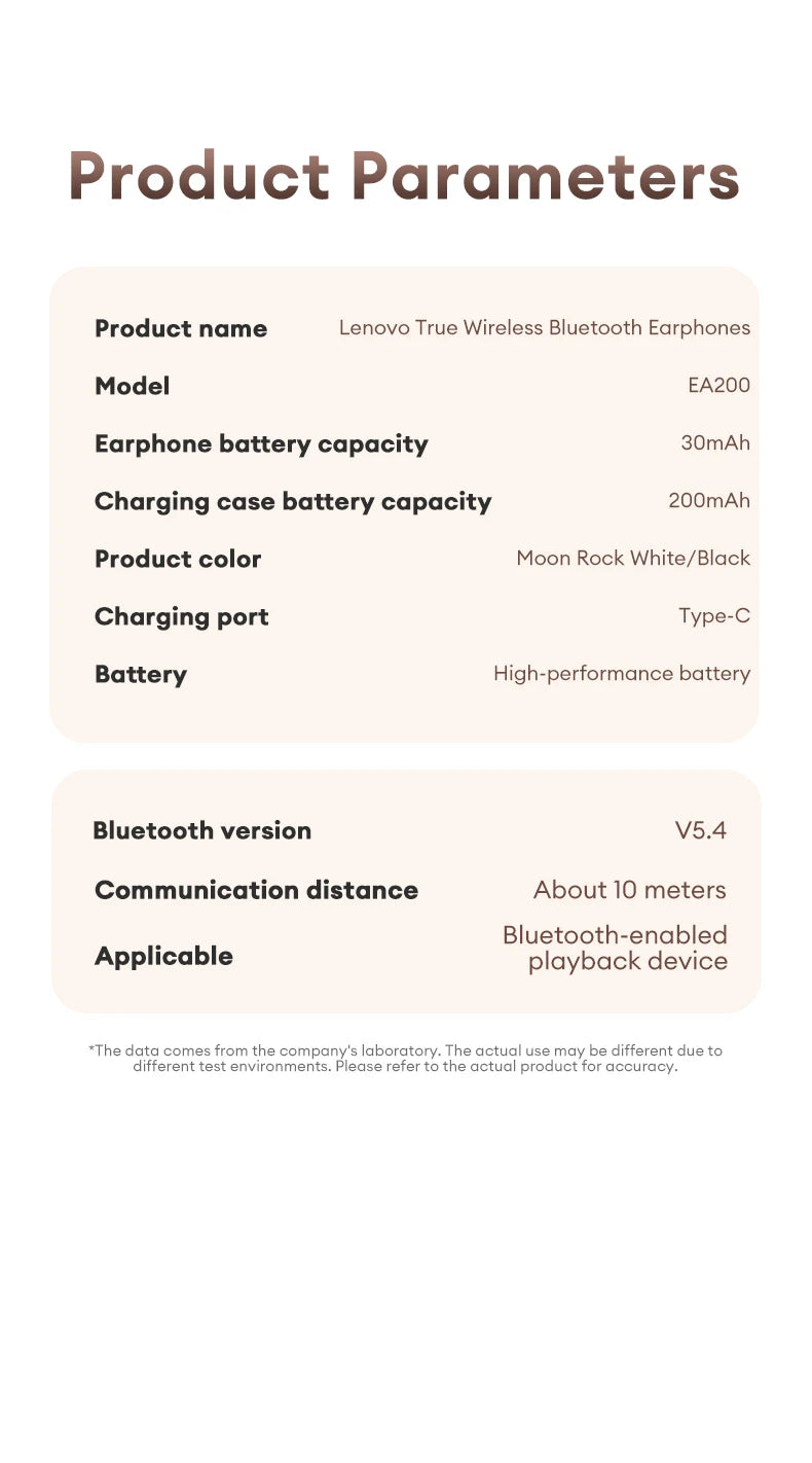 Choice Original Lenovo XT62 EA200 TWS Wireless Bluetooth V5.4 Stereo Headset High Quality Earbuds Noise Reduction Game Earphones