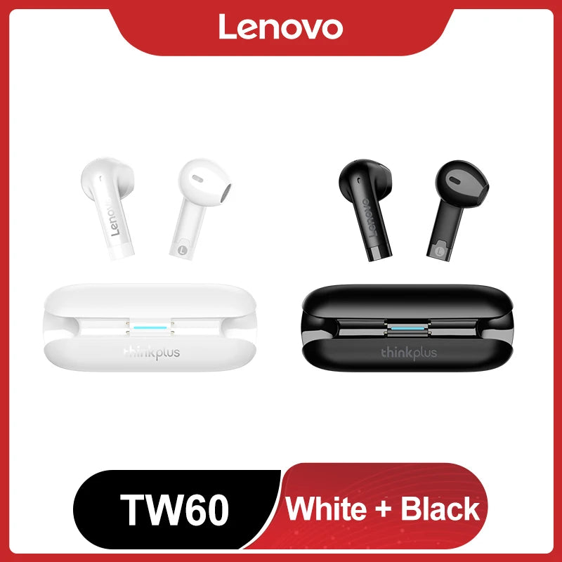 Original Lenovo TW60 TWS Bluetooth Headset 5.3 HiFi Sound Low Latency Earbuds Noise Reduction Gaming Sport Headphones