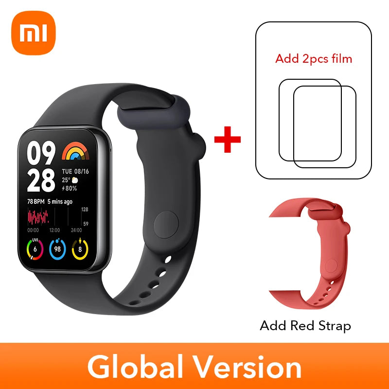 الإصدار العالمي الجديد من سوار Xiaomi Smart Band 8 Pro بشاشة AMOLED مقاس 1.74 بوصة وعمر بطارية يصل إلى 14 يومًا 5ATM مقاوم للماء