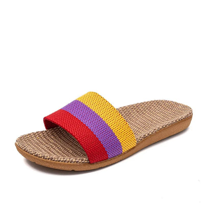 Summer Linen Women'S Slippers Flat Sandals Home Color EVA Lightweight Shoes For Women Casual Slippers Free Shipping