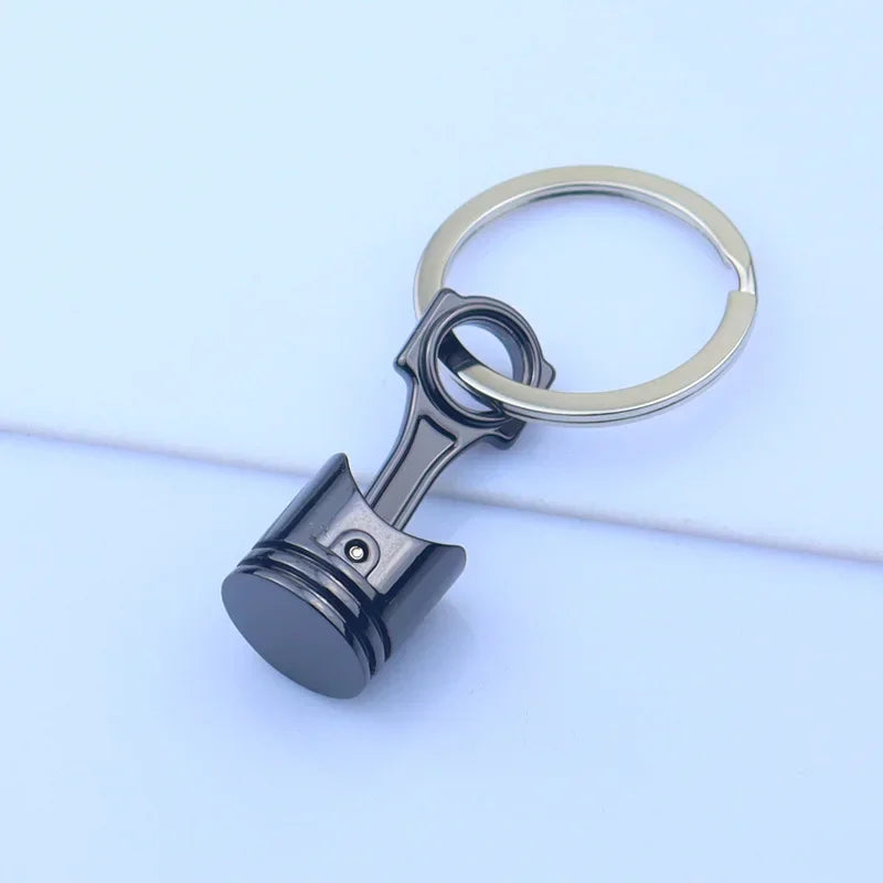 Mini Zinc Alloy Auto Parts Keychains Simulated Speed Gearbox Absorber Motor Piston Pendant Car Keys Holder Keyring Cute Men Gift