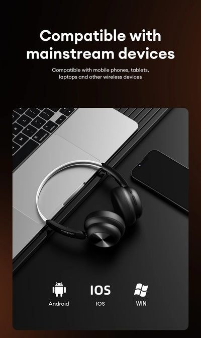 Choice Original Lenovo TH66 Wireless Bluetooth HiFi Sound Earbuds Noise Reduction Gaming Earphones Deep Bass Over-Ear Headset