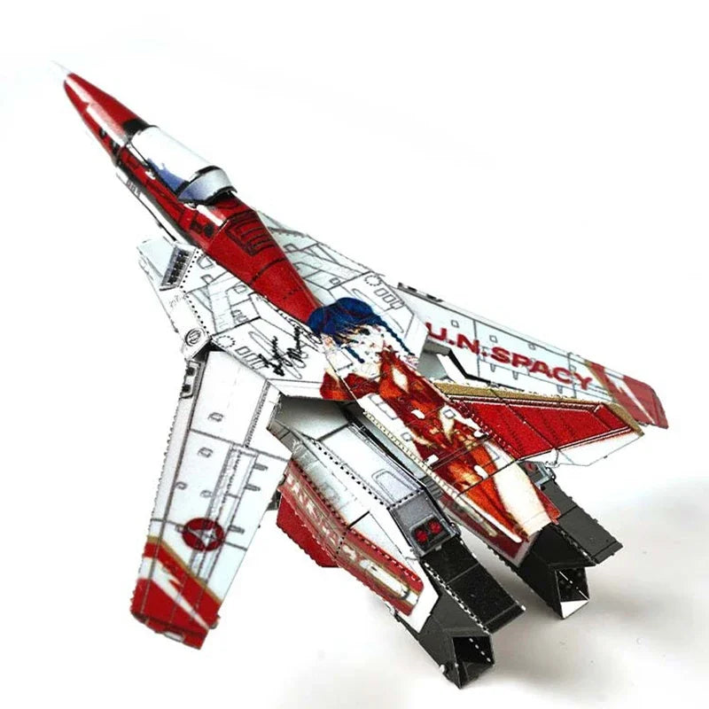 3D Metal Puzzle Air Force J-20 J-10B Fighter KA-50 RAH-66 VF-1S DIY Handmade Assembly Model Jigsaw Puzzle Toys For Adult Kids