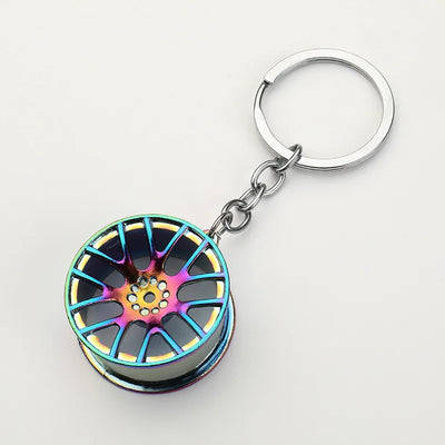 Creative Gear Head Keychain Speed Gearbox Keyring for Car Key Turbo Hub Brake Disc Pendant Shock Absorber Keys New Wholesale