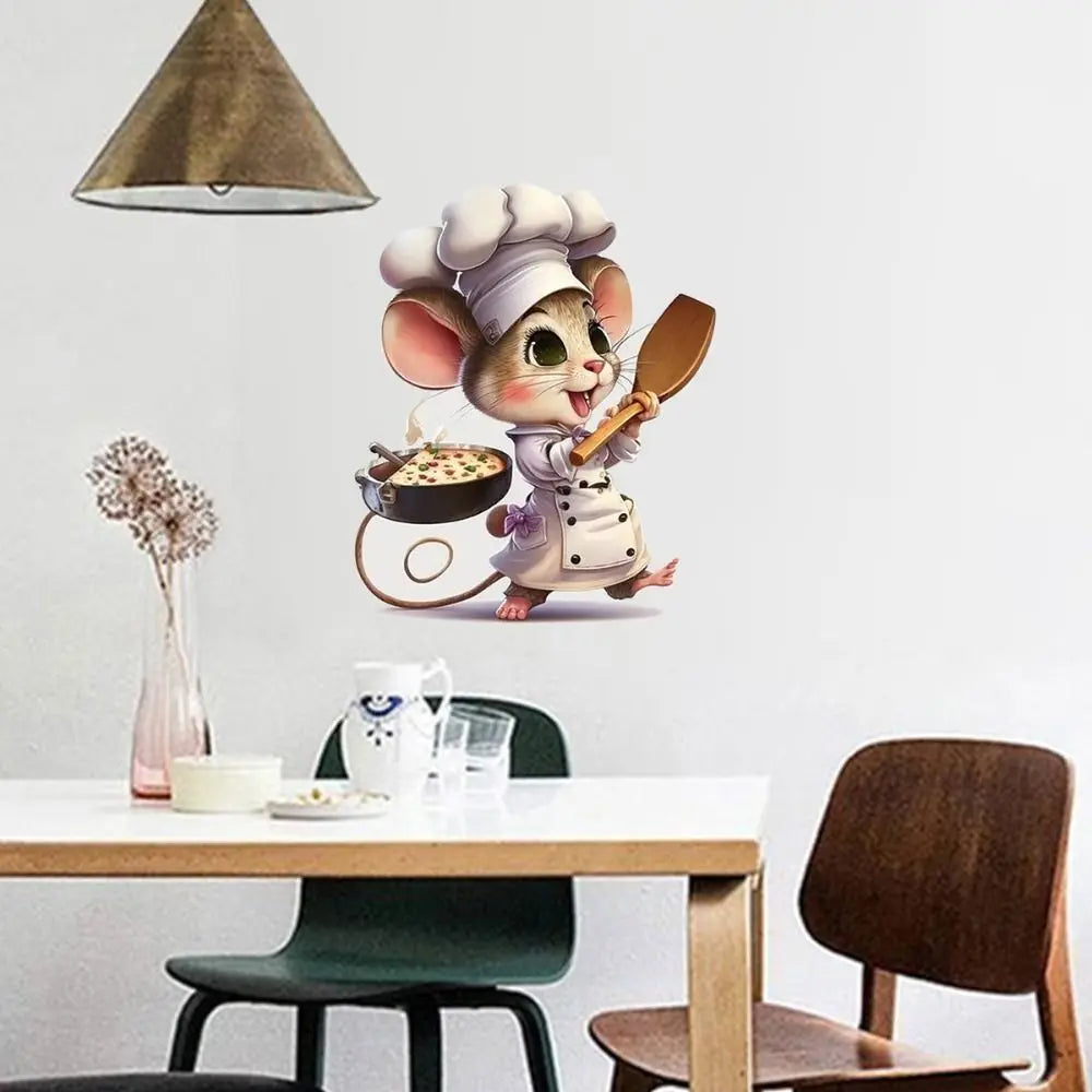 Creative Cartoon Cute Mouse Self-adhesive Wall Stickers Bedroom Living Room Corner Stairs Home Decorative Wall Sticker Wallpaper