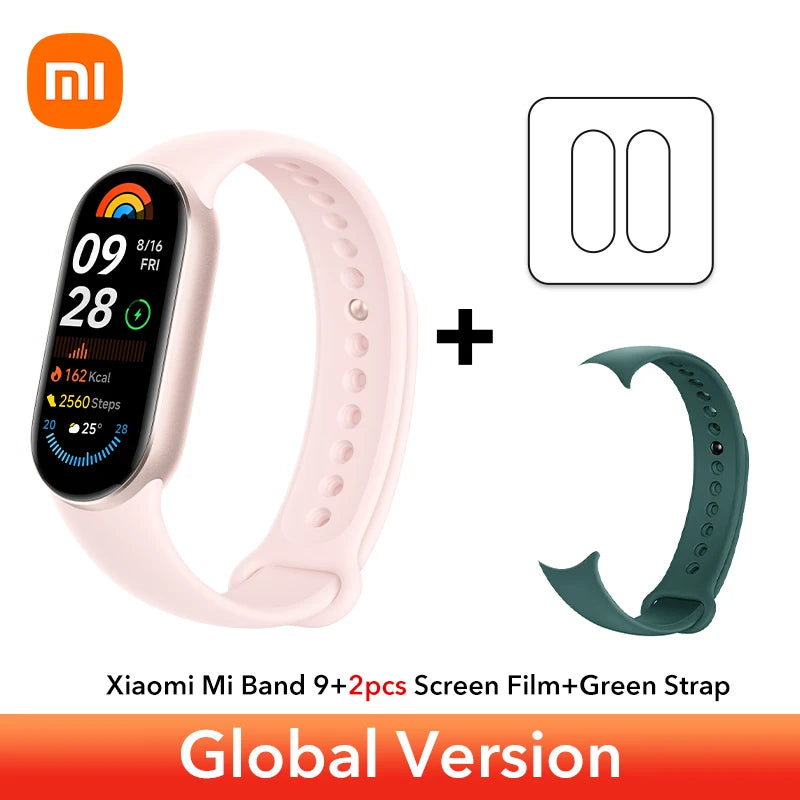 الإصدار العالمي من سوار Xiaomi Smart Band 9 مع أكثر من 150 وضعًا رياضيًا وشاشة AMOLED مقاس 1.62 بوصة وإطار معدني ملون ومراقبة الأكسجين في الدم طوال اليوم