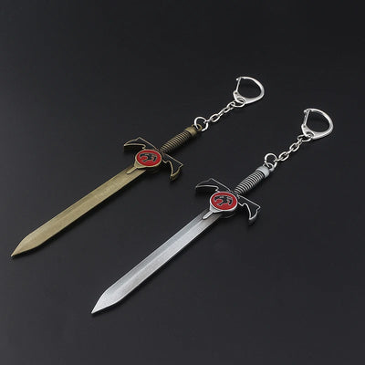 Cartoon Thundercats Keychain Women Men Jewelry Sword Weapon Model Metal Pendant Keyring For Fans Gifts