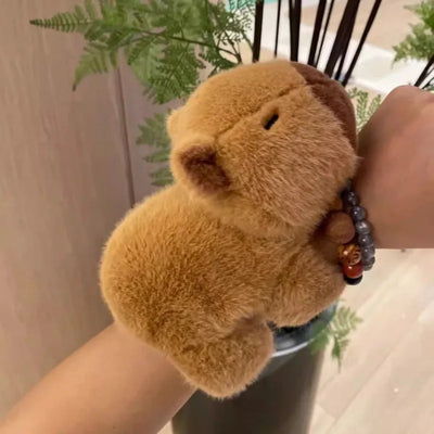 Animal Slap Bracelets Capybara Plush Toy Stuffed Animals Huggers Slap Toy Animal Wristband Interactive Toy Figures Kids Gifts