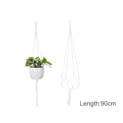 Hanging Plant Handmade Macrame Plant Hanger Flower Pot Planter Hanger Wall Decor Courtyard Garden Hanging Planter Hanging Basket