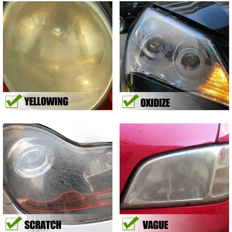 Car Headlamp Turning Lights Taillights Restoration Polishing Kits Headlight Scratch Repair Oxidation Yellowing Polish Remover