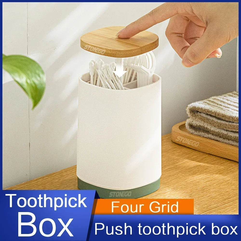 Toothpick Box Semi-automatic Toothpick Holder Home Personalized Creative Cotton Swab Box Toothpick Box Storage Box