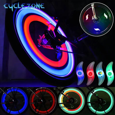 Bike Wheel Spoke Light Tire Lights 3 Mode LED Tyre Tire Flash Lamp Bike Safety Warning Easy to Install MTB Bicycle Accessories