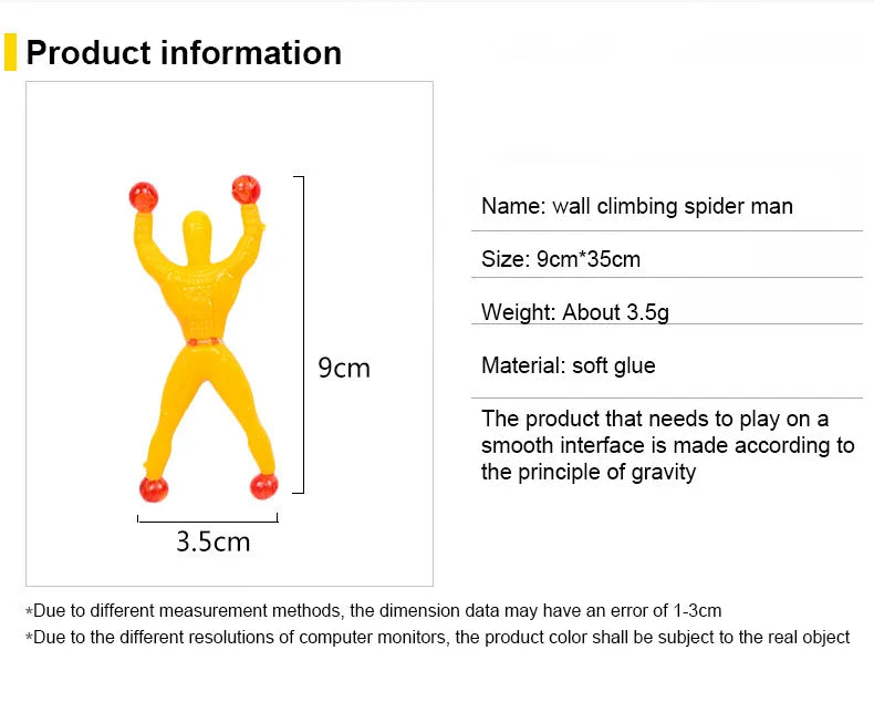 Wall Climber Sticky Spider Climber Wall Climber Spider Climber