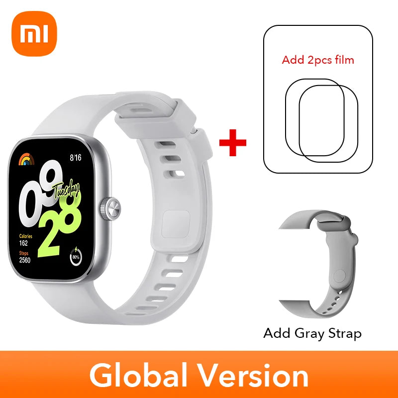 Global Version Xiaomi Redmi Watch 4 Smart Watch 1.97'' AMOLED Blood Oxygen Heart Rate Monitor Support Bluetooth Phone Call GPS