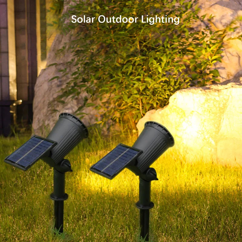 9 LEDs Solar Spotlights,Outdoor IP65 Waterproof,Spot Lights,Brightness Adjustable for Garden Backyard Driveway Patio Law Decor