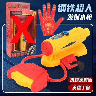 Summer New Spiderman Figure Glove Launcher Set Water Toy Kids Hero Launcher Wrist Outdoor Water Fight Toys Boy Birthday Gift