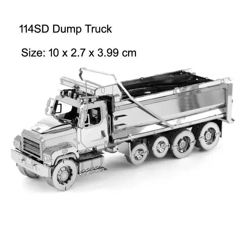 3D Metal Puzzle Mixer Truck Engineering Vehicle DIY Handmade Assembly Model Jigsaw Puzzle Toys For Adult Kids