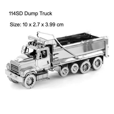 3D Metal Puzzle Mixer Truck Engineering Vehicle DIY Handmade Assembly Model Jigsaw Puzzle Toys For Adult Kids