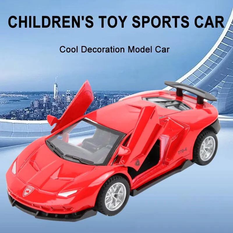 Alloy Sports Car Toy Super Sports Car Sliding Door Retractable Car Structure Model Children Toy Boy Gift