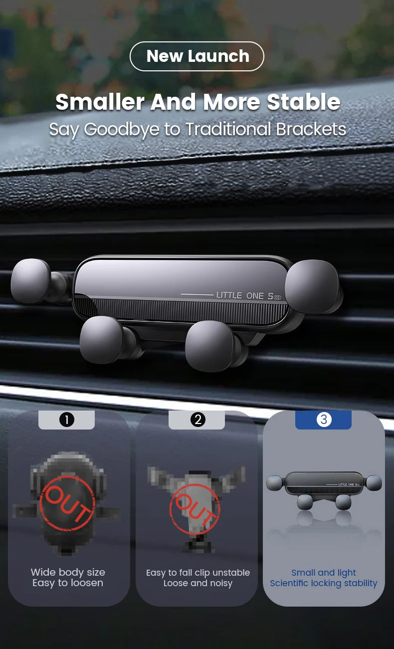 Olaf Gravity Car Phone Holder Air Vent Clip Mount Mobile Cell Phone Stand In Car GPS Support For iPhone 13 12 Pro Xiaomi Samsung