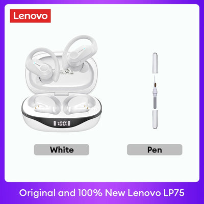 Original Lenovo LP75 TWS Bluetooth V5.3 Headphones Wireless LED Digital Display Earphones Noise Reduction Waterproof Headset New