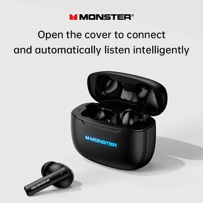 سماعات Monster Airmars XKT26 اللاسلكية بتقنية البلوتوث 5.4 TWS Hifi سماعات ستيريو سماعة رأس للألعاب سماعات أذن رياضية لتقليل الضوضاء