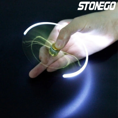 STONEGO Relieve Stress Spinner Pen Gyroscope Decompression Light Ball Pen Shape Finger Gyro Writing Pen