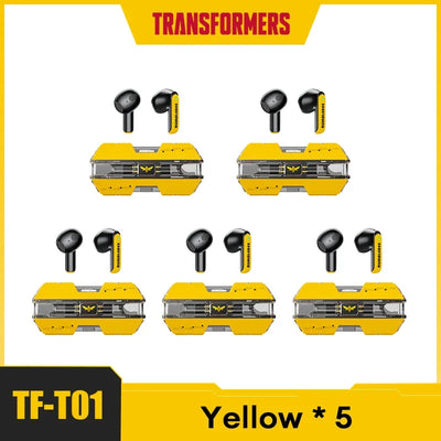 Transformers TF-T01 2/3/5pcs TWS Wireless Bluetooth V5.3 Earphone Low Latency Gaming Headset Music Dual Mode HIFI Stereo Earbuds