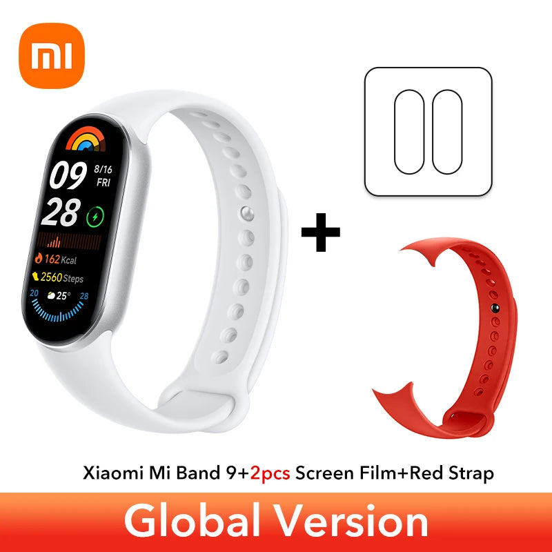 Global Version Xiaomi Smart Band 9 1.62'' AMOLED Supports 150+ sports modes 21-day battery life* sleep SpO₂ monitoring* band