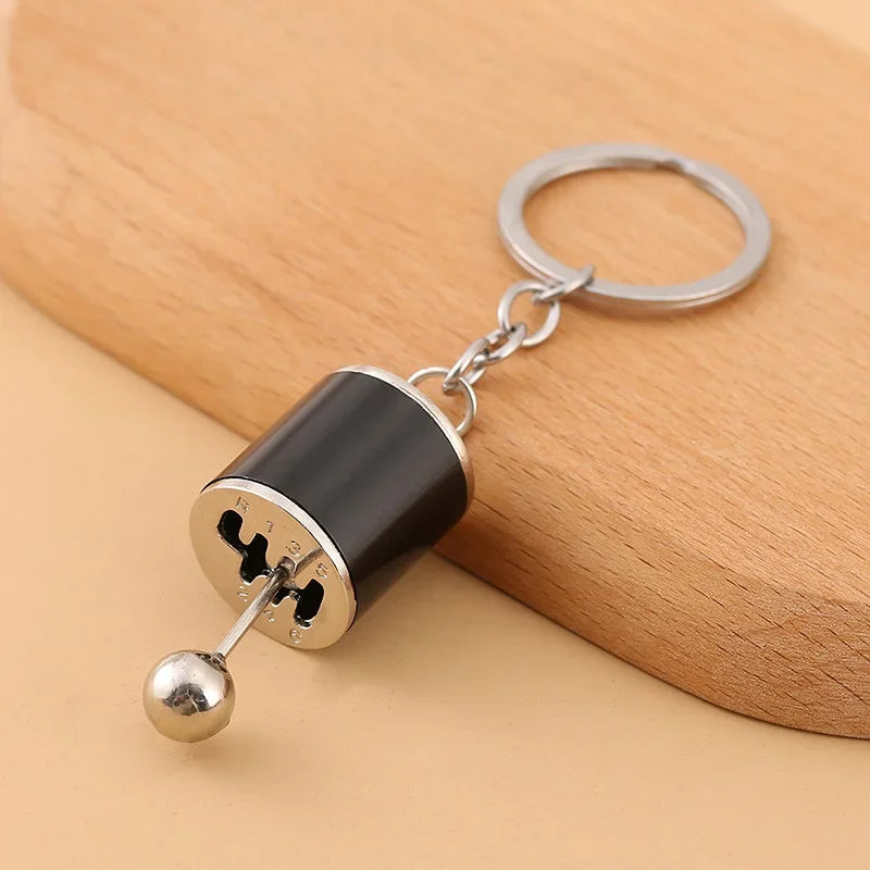 Mini Zinc Alloy Auto Parts Keychains Simulated Speed Gearbox Absorber Motor Piston Pendant Car Keys Holder Keyring Cute Men Gift