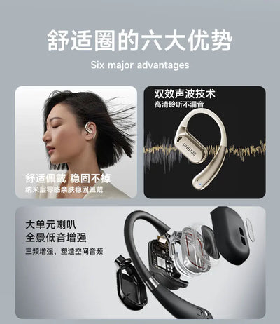 Original Philips TAT3739 Earphones True Wireless Bluetooth 5.4 Headset IPX5 Waterproof Headphones HIFI Stereo HD Call Earphones