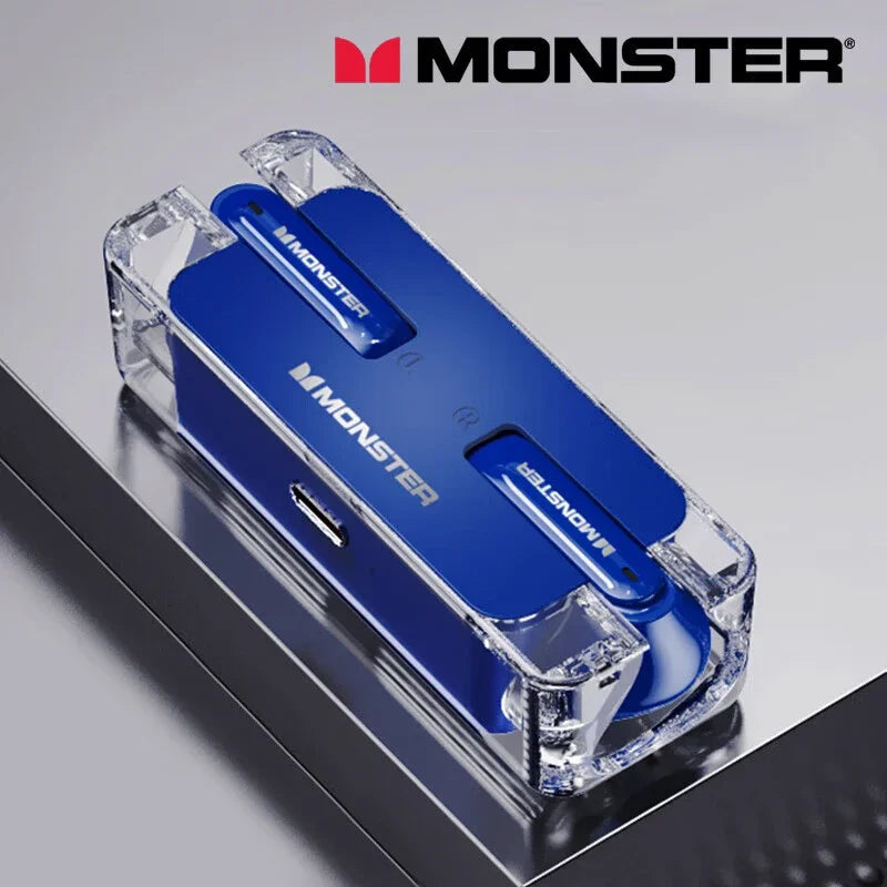 سماعات Monster XKT08 Bluetooth V5.3 True Wireless سماعات أذن عالية الدقة مقاومة للماء للألعاب وخفض الضوضاء