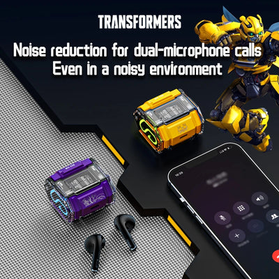 Transformers MG-C03 Bluetooth 5.3 TWS Wireless Earphones Gaming Music Dual Mode Headset HiFi Sound Low Latency Headphones