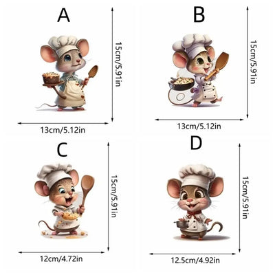 Creative Cartoon Cute Mouse Self-adhesive Wall Stickers Bedroom Living Room Corner Stairs Home Decorative Wall Sticker Wallpaper