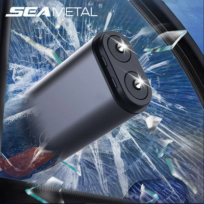 SEAMETAL Alloy Car Safety Hammer Multifunction Car Glass Window Breaker Seat Belt Cutter Life-Saving for Car Emergency Escape