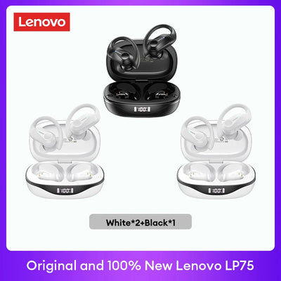 New Original Lenovo LP75 2/3/5pcs TWS Bluetooth V5.3 Earphones Wireless LED Digital Display Headphones IPX5 Waterproof Headset