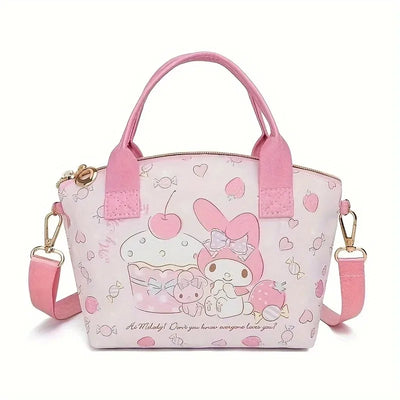 Miniso Lightweight Stylish Sanrio Handbag Cute Handbag Large-capacity Woman Convenient Shopping Bag Hellokitty Crossbody New