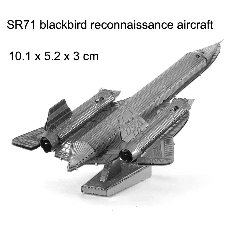 3D Metal Puzzles Military J-20 J-10B SU-34 KA-50 Fighter UFO RAH-66 Helicopter DIY Handmade Assemble Model Jigsaw Puzzles