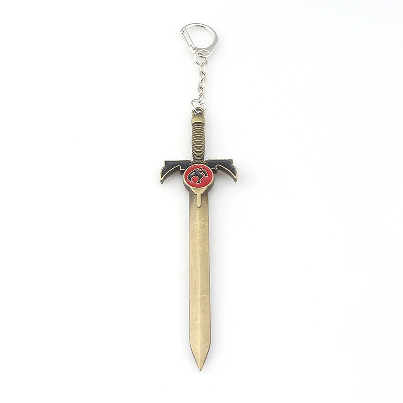 Cartoon Thundercats Keychain Women Men Jewelry Sword Weapon Model Metal Pendant Keyring For Fans Gifts