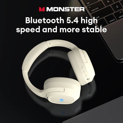 New Monster XKH02 Wireless Bluetooth 5.4 Gaming Headset 35H Long Battery Life Earpiece ANC Noise Cancellation Headphone With Mic