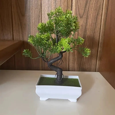 Garden Arrangement Ornaments Plastic Plants Bonsai Small Tree Pot Fake Plant Potted Flower Home Room Table Decoration