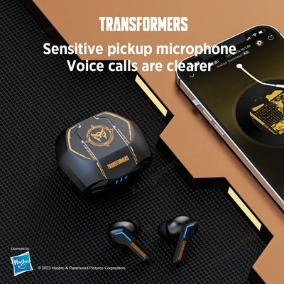 Transformers TF-T06 Bluetooth 5.3 Headset Dual Mode Noise Reduction Earphone for Video Game HIFI Earbuds Stable Connection