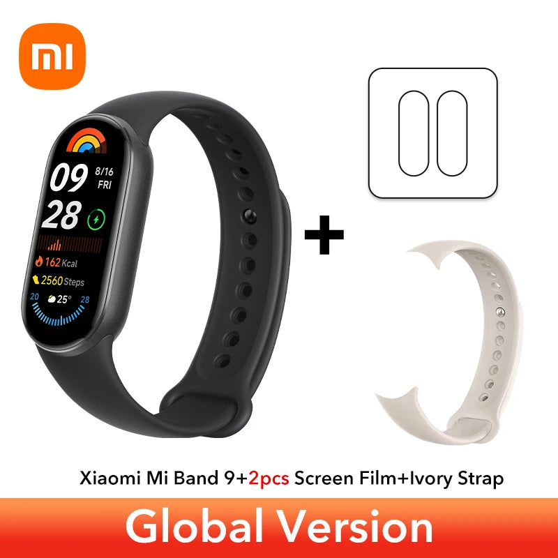 الإصدار العالمي من سوار Xiaomi Smart Band 9 مع أكثر من 150 وضعًا رياضيًا وشاشة AMOLED مقاس 1.62 بوصة وإطار معدني ملون ومراقبة الأكسجين في الدم طوال اليوم